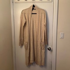 Aqua Cashmere Cream Duster Cardigan